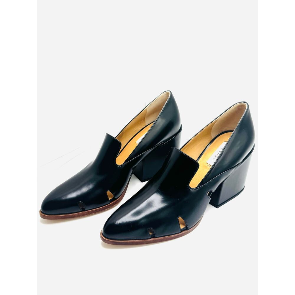 Gabriela Hearst Eliza 80mm Leather Loafer Pumps NIB Black EU 41